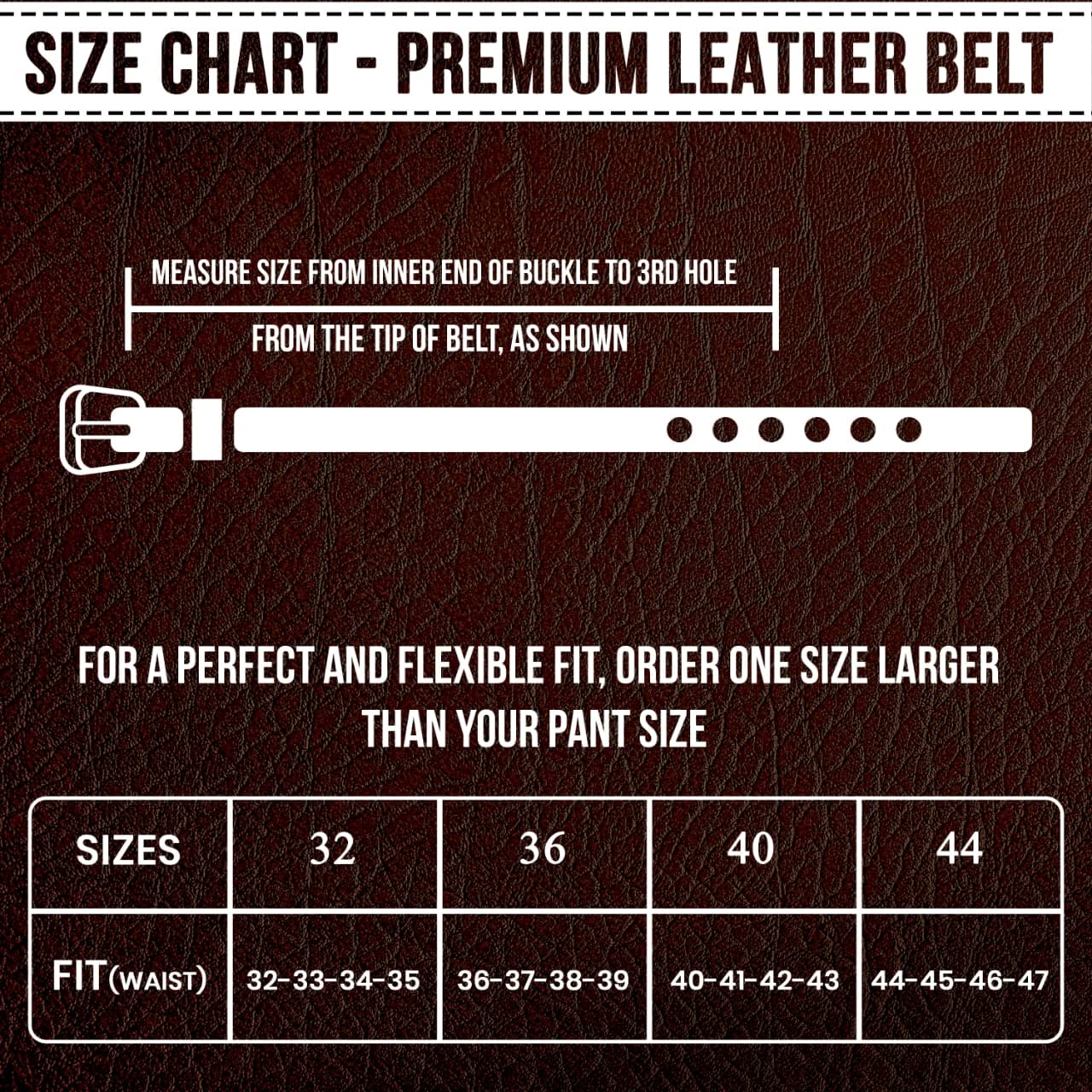 SUPER VENUS SV Leather Belts (Brown, 32)