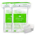 Intrinsics Petite 2x2 Cotton Squares 2 Pack (400 Count) | 4-Ply Cotton Pads for Face & Makeup Removal | Lint-Free Facial Cleansing Pads & Face Pads for Toner | Hypoallergenic and 100% Pure Cotton