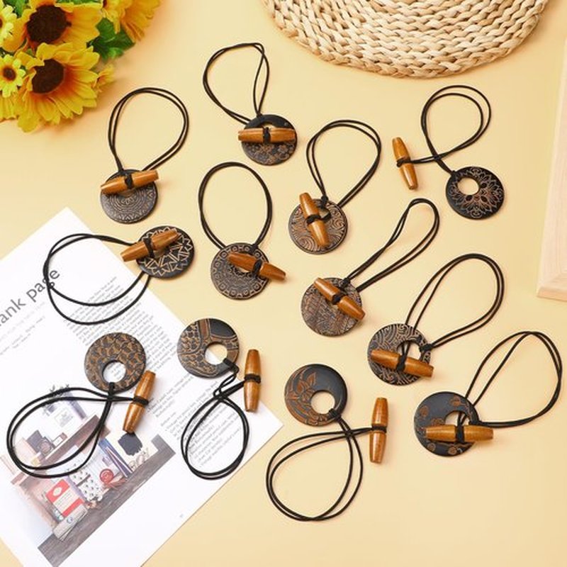 Hotop 12 Pcs Dreadlock Hair Tie Elastic Hair Tie Extra Long Rubber Band for Thick and Dreadlock 8cm in Diameter Dreads Ponytail Holders Loc Accessories Wood Carving Bands for Men Women