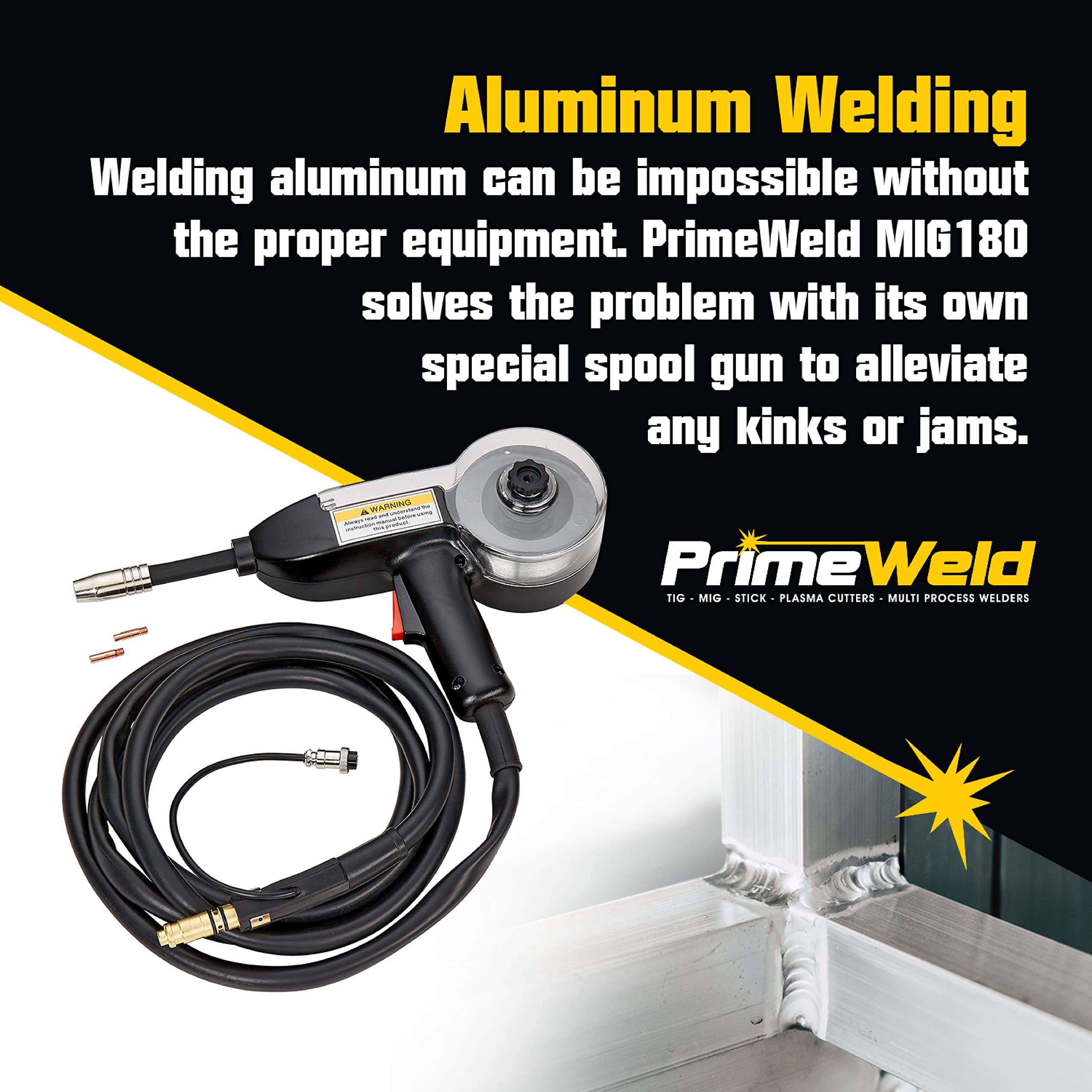 PrimeWeld MIG180 Mig Welder, 180 Amp Wire Feed Welding Machine with Dual Voltage 220v, 110v