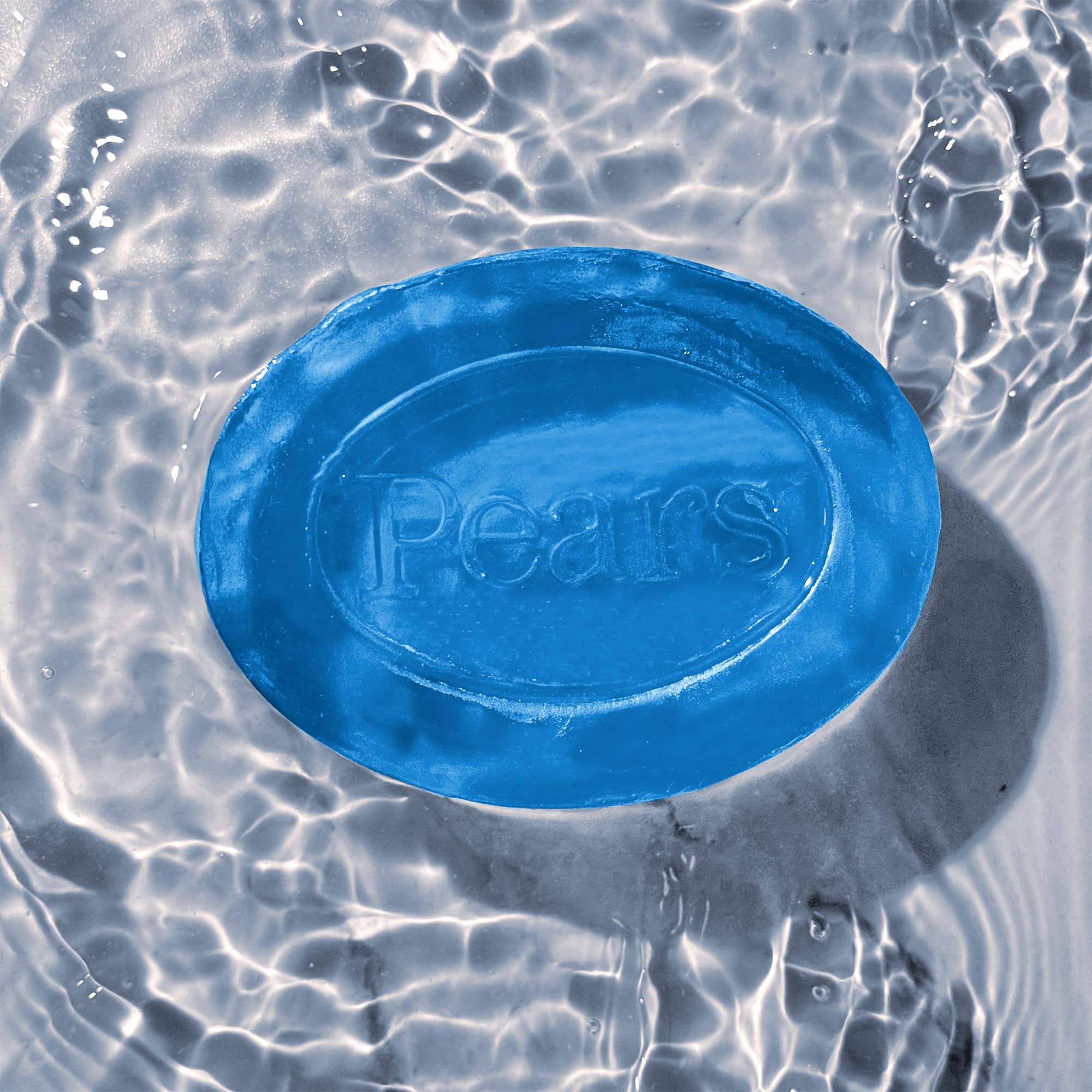 Pears Soap, Pure & Gentle with Mint Extract 3-Pack – Transparent Blue Glycerin Soap for Cool, Refreshed Skin, 4.4 Oz Ea