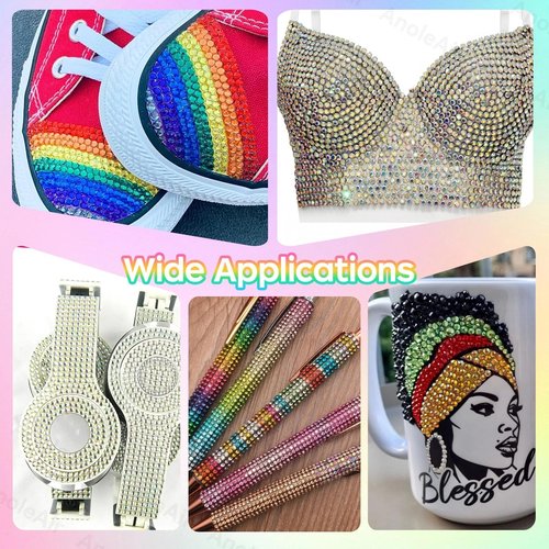 26000PCS Colorful Resin Flatback Rhinestones for Crafting, Resin Rhinestones for Bedazzling Kit, 2/3/4/5/6mm Flatback Gems Jewels for DIY Mugs Tumblers Clothing Shoes Nail Art