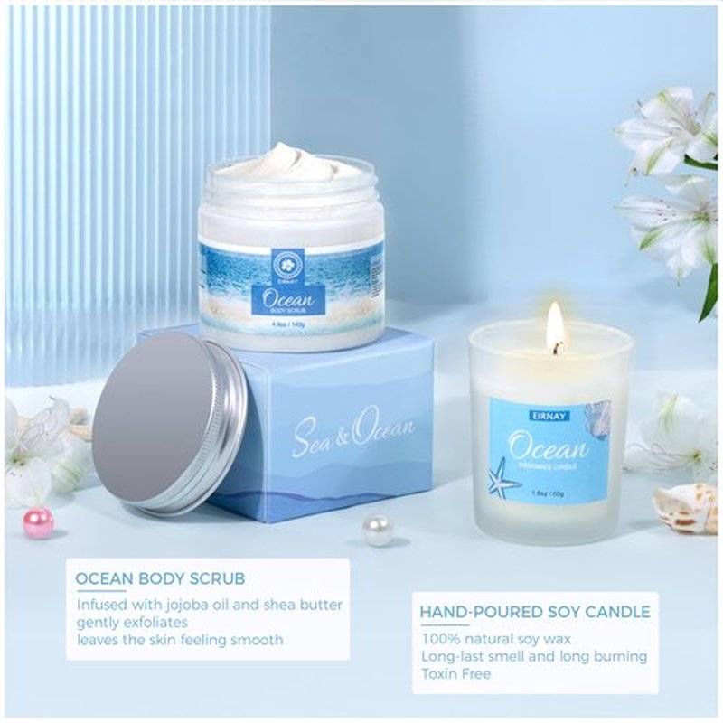 Gifts for Women, Spa Gifts Basket for Women, 12Pcs Ocean Bath and Body Gifts Set, Self Care Gifts for Mom, Wife, Girlfriend, Sister, Female Friends