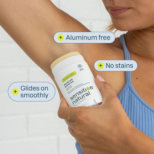 ATTITUDE Deodorant for Sensitive Skin - Aluminum Free, Vegan & Gentle Odor Protection | Unscented, 2.64 Oz