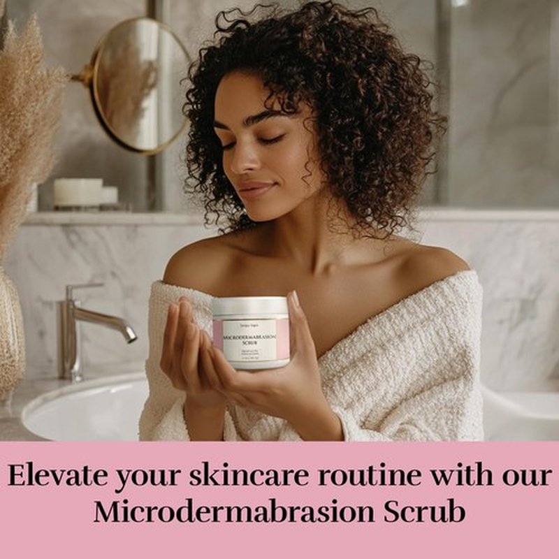 Microdermabrasion Facial Scrub – Exfoliating Face Scrub for Sensitive, Dry & Oily Skin – Deep Pore Cleansing Face Exfoliator for Smooth, Radiant Skin