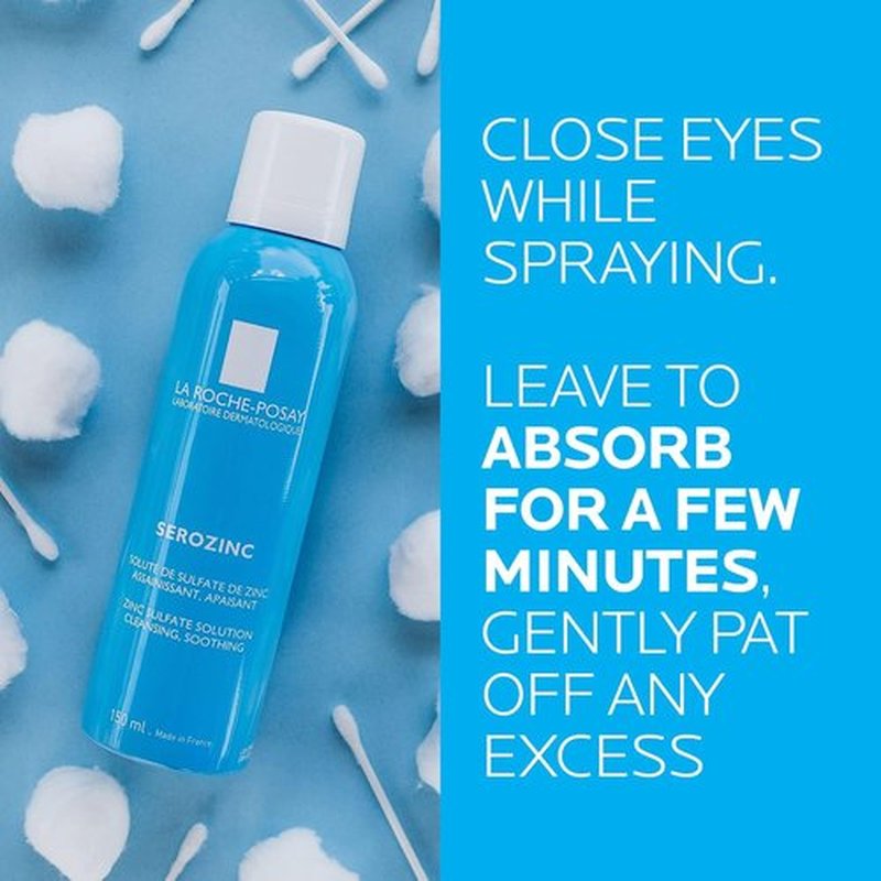 La Roche-Posay Serozinc Face Toner - Mattifying Zinc Spray for Oily Skin, 5 Fl Oz | Alcohol-Free Acne Control