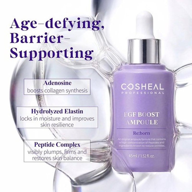 **Regine Switzerland EGF Boost Ampoule - Skin-Firming Anti-Aging Serum with Peptide & Amino Acids | 1.52 fl oz**