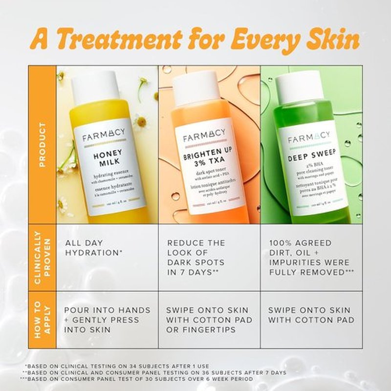 Farmacy 2% Salicylic Acid Toner - Deep Sweep BHA Exfoliant & Pore Cleaner for Oily Skin (120ml)