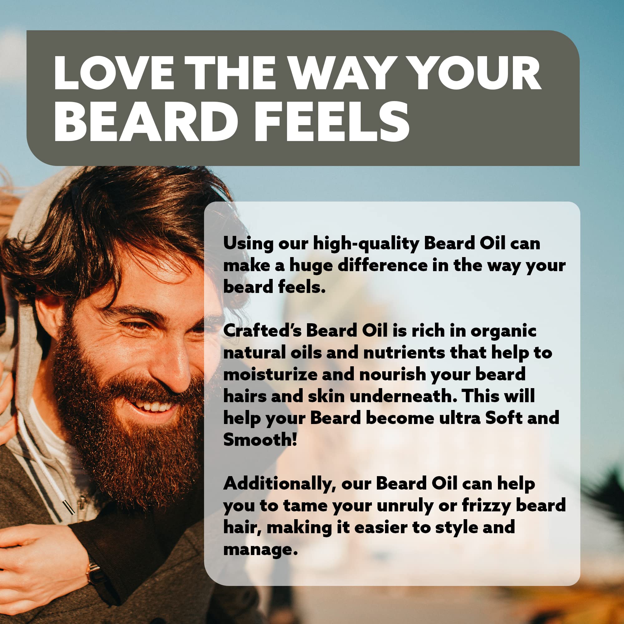 Beard Oil by Crafted Beards - Beard Oil Conditioner - Leave Your Beard Feeling Amazing - All Natural Ingredients - No Residue - Mustache Oil - 1oz - Made in the USA (Honey CoCo Mango)