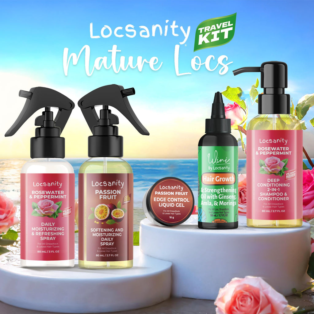 Locsanity Natural & Organic Loc Care Essentials Mature Locs Travel Kit
