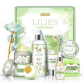 HSOEIXL Gifts for Women, Birthday Gifts for Women, Bath and Body Gifts Set, Lilies Self Care Set,Christmas Mothers Day Relaxing Spa Basket for Mom, Grandma, Girlfriend, Sister, Friends