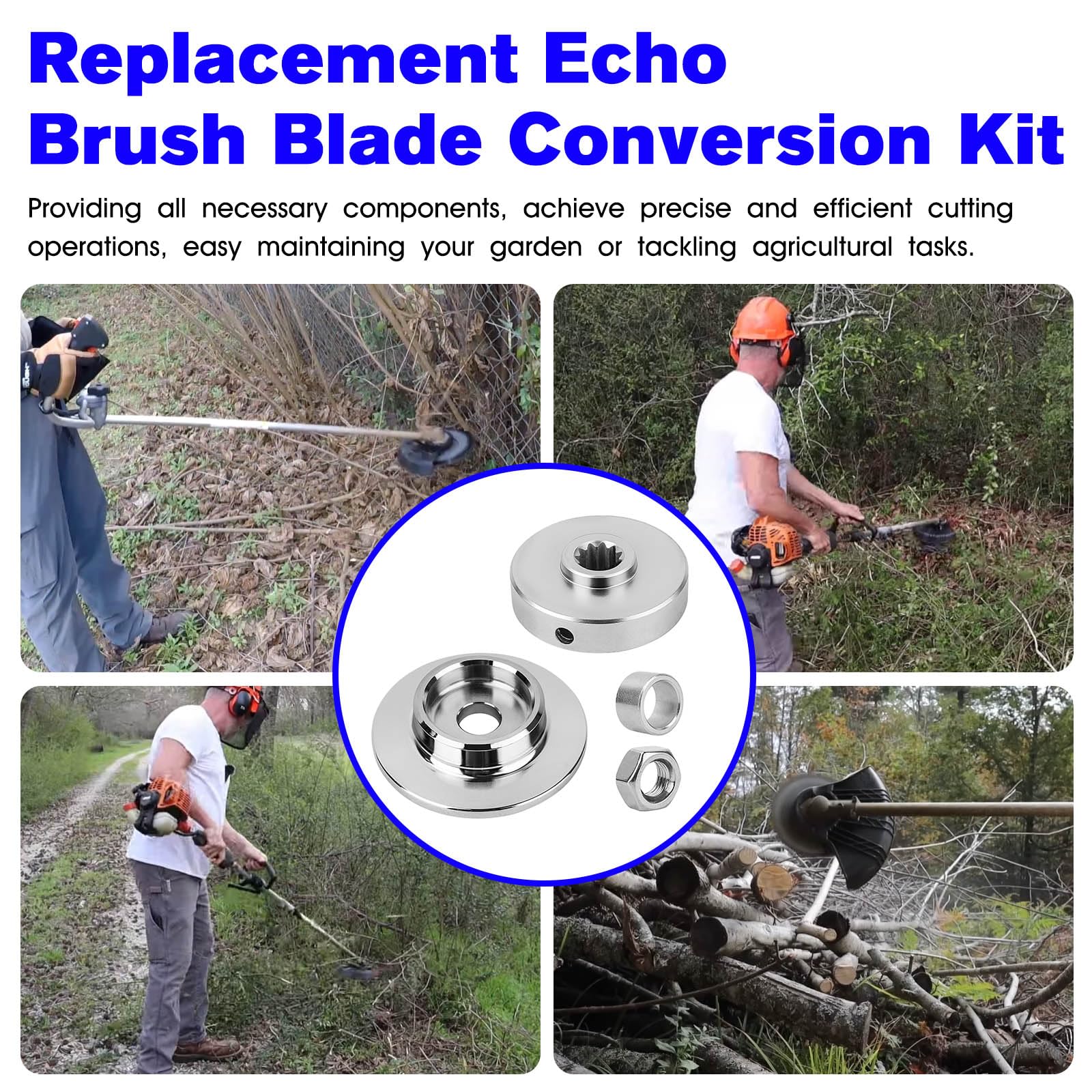 BZTT Weed Trimmer Blade Conversion Kit Replacement Echo Brush Blade Conversion Kit Fits for Echo SRM 225 Blade Adapter SRM-225i SRM-210 SRM-266 SRM-280 SRM-280S SRM-280T SRM-2620 SRM-2620T