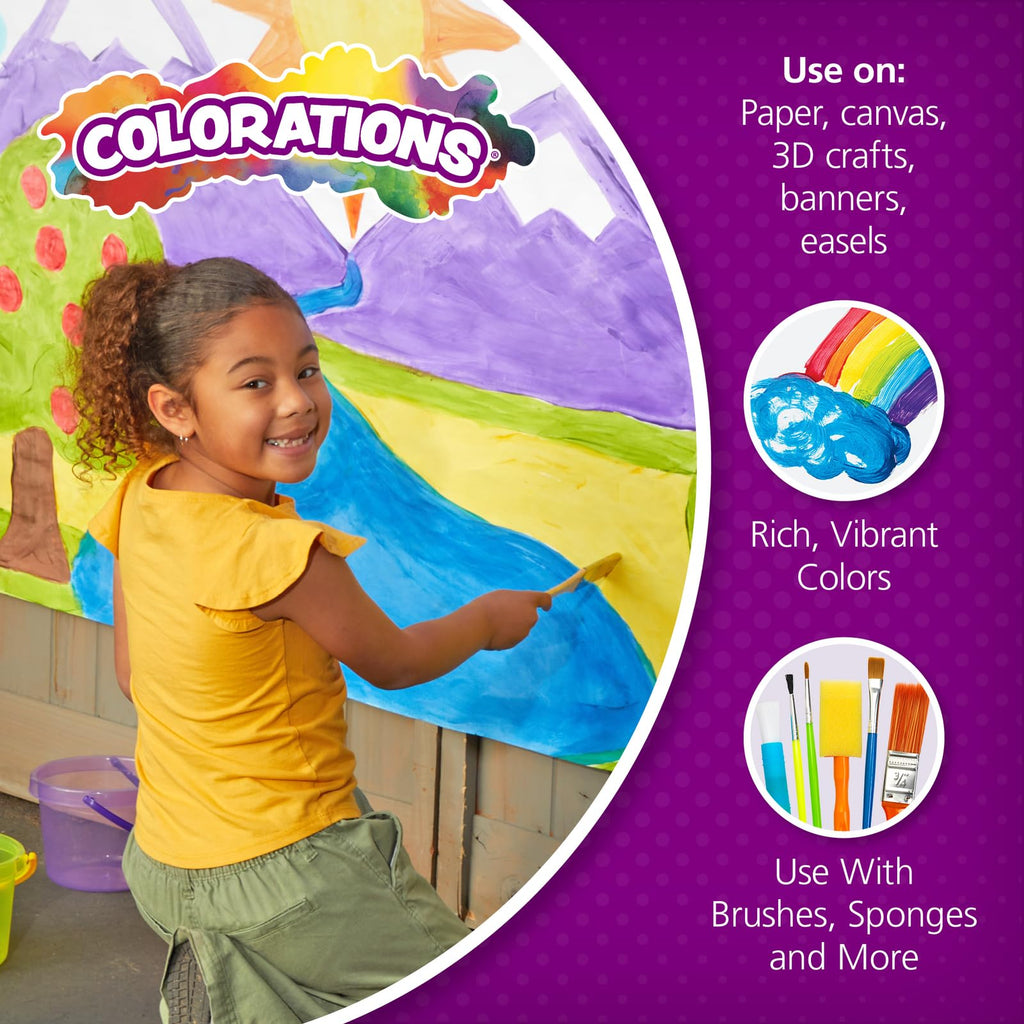 Colorations Paraben-Free Washable Red Tempera Paint for Kids, 1 Gallon