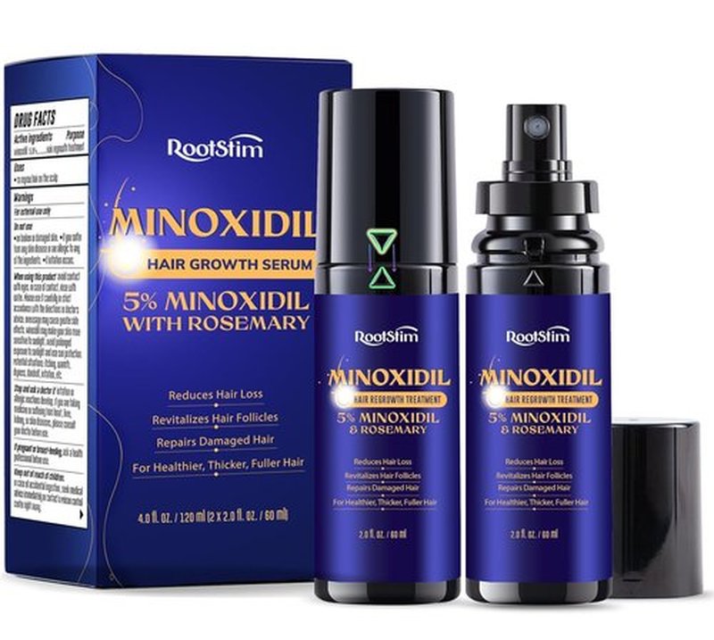 Minoxidil 5% Hair Growth Serum | Extra Strength Treatment for Men & Women - 60ML Each with Rosemary