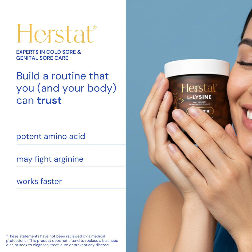 Herstat L-Lysine 1500mg | High Potency Essential Amino Acid, Vegetable Tablets, 120ct