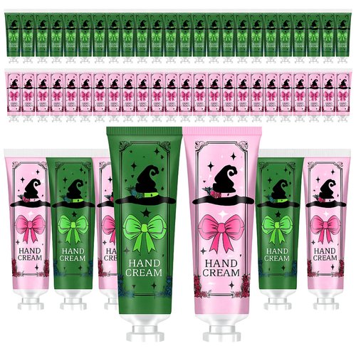Demissle 48 Pack Witch Party Favors Gifts Bulk for Women Hand Cream Pink and Green Travel Size Hand Lotion Girls Mom Birthday Thanksgiving Nurse Pharmacy Week Appreciation Gifts