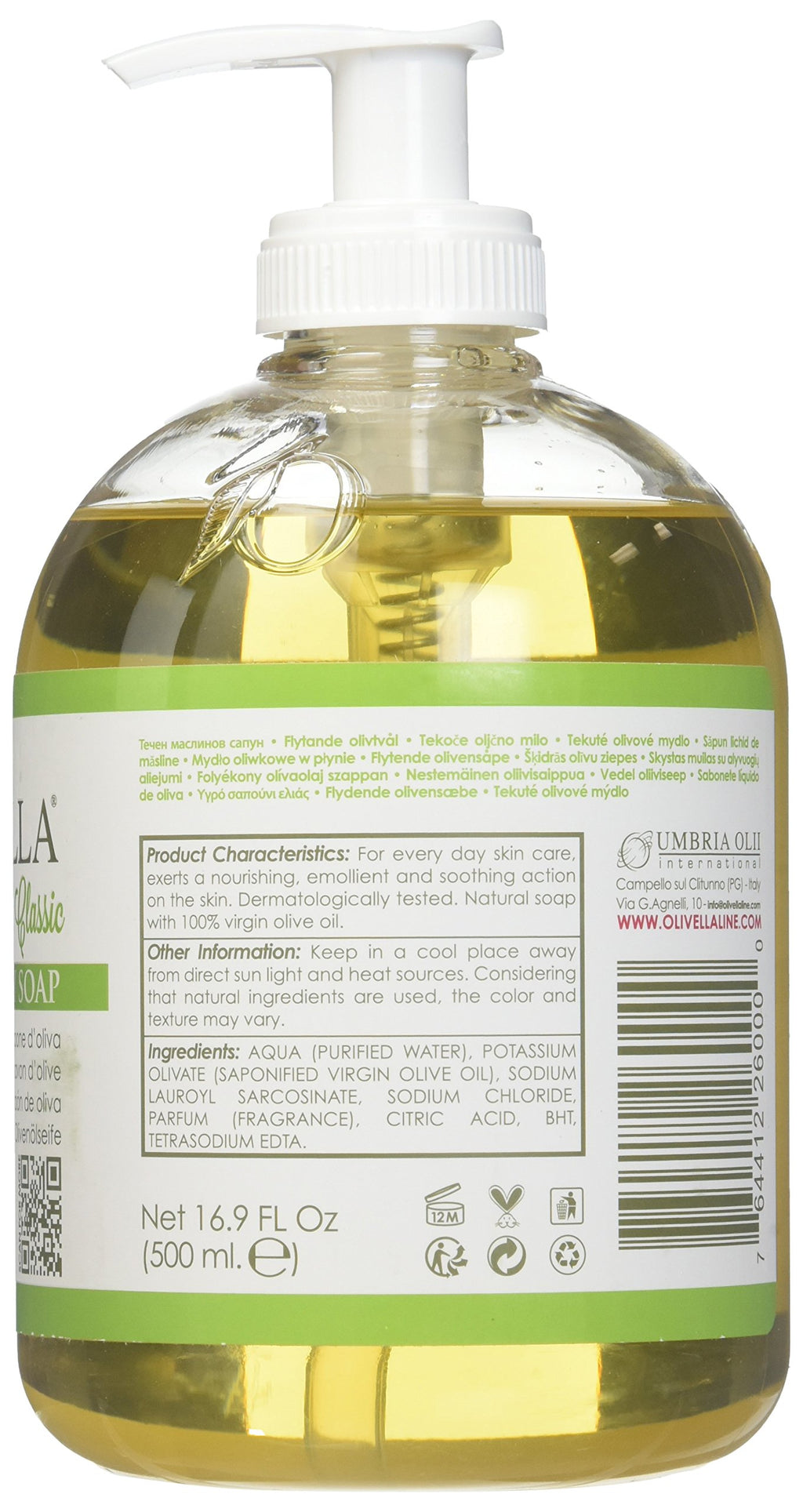Olivella Liquid Soap Size 16.9z, Pack of 3