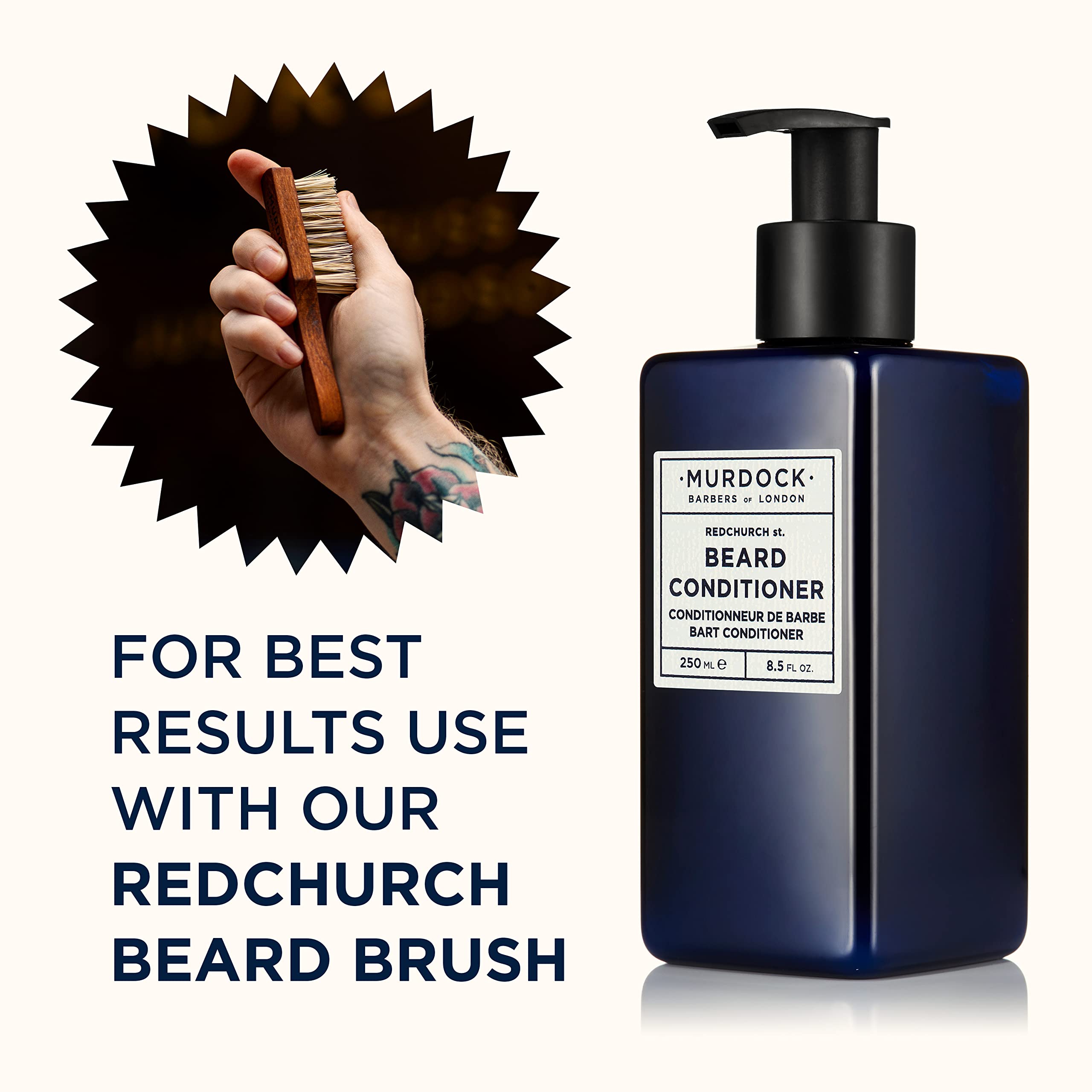Murdock London Beard Conditioner for Men – Mens Beard Care Softener & Moisturizer with Clean Label Formula – Reduces Itch, Tangles & Hydrates Skin – Sulfate-Free & Barber-Approved (8.5 fl. oz.)
