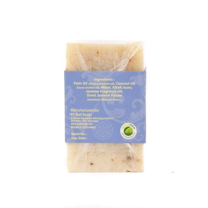 Bali Soap Jasmine Bar - Natural Vegan Cleanser for Bath, Body & Face | Handmade Exfoliating - 6 Pack, 3.5 Oz Each