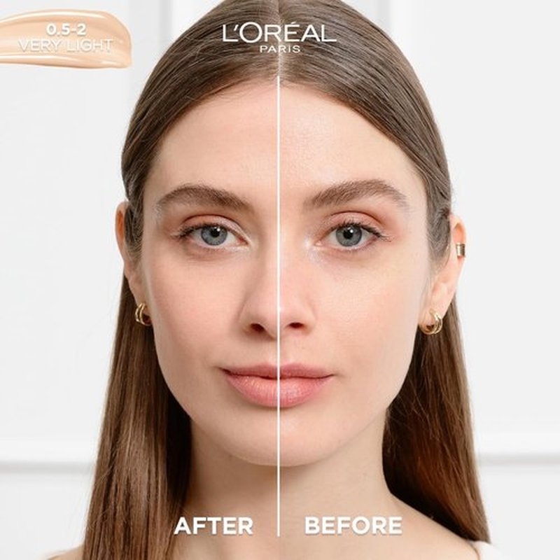 L'Oreal Paris True Match Nude Hyaluronic Tinted Serum Foundation - Lightweight Hydration, Very Light 0.5-2, 1 fl. oz.