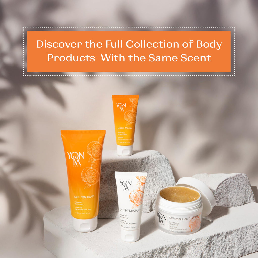Yon-Ka Sweet Orange Body Milk, Lightweight Body Moisturizer with Vitamin E to Repair Skin, Natural Almond and Coconut Oils Hydrate Dry Arms and Legs (200ml)