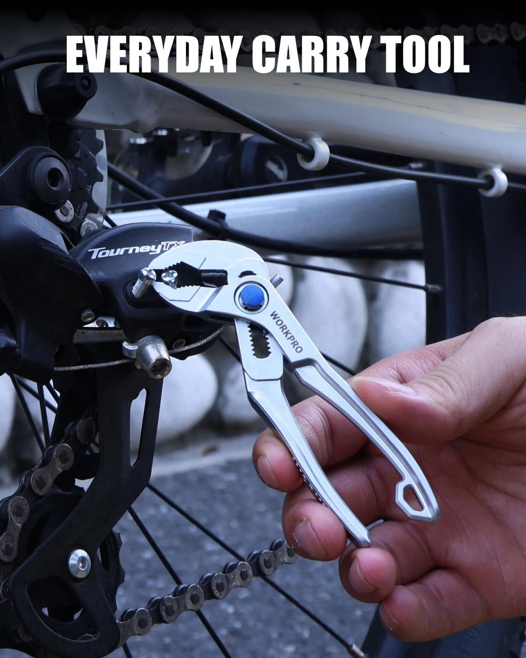 WORKPRO Mini Water Pump Pliers, 4-Inch Groove Joint Pliers for Tight Spaces