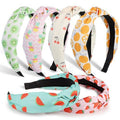 DiyJibb Headbands for Women Girls - 6PCS Stylish Top Knotted Headbands - Knotted Headband for Women - Head Bands Wide Hairband Hair Accessories