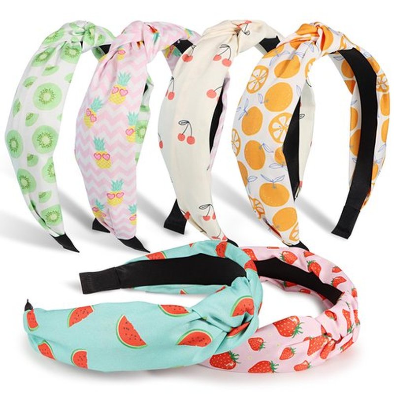 DiyJibb Headbands for Women Girls - 6PCS Stylish Top Knotted Headbands - Knotted Headband for Women - Head Bands Wide Hairband Hair Accessories
