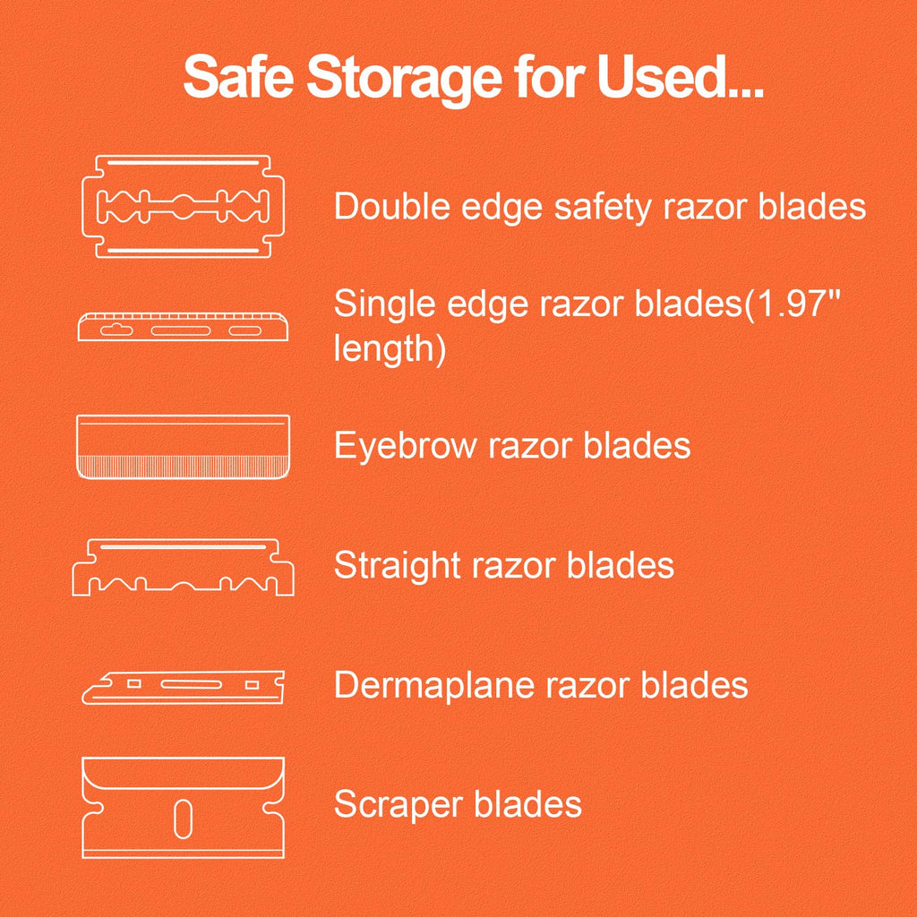 THURLADY Razor Blade Disposal Container, Rose Gold, Large Capacity, Holds Over 500 Blades, Safe & Recyclable