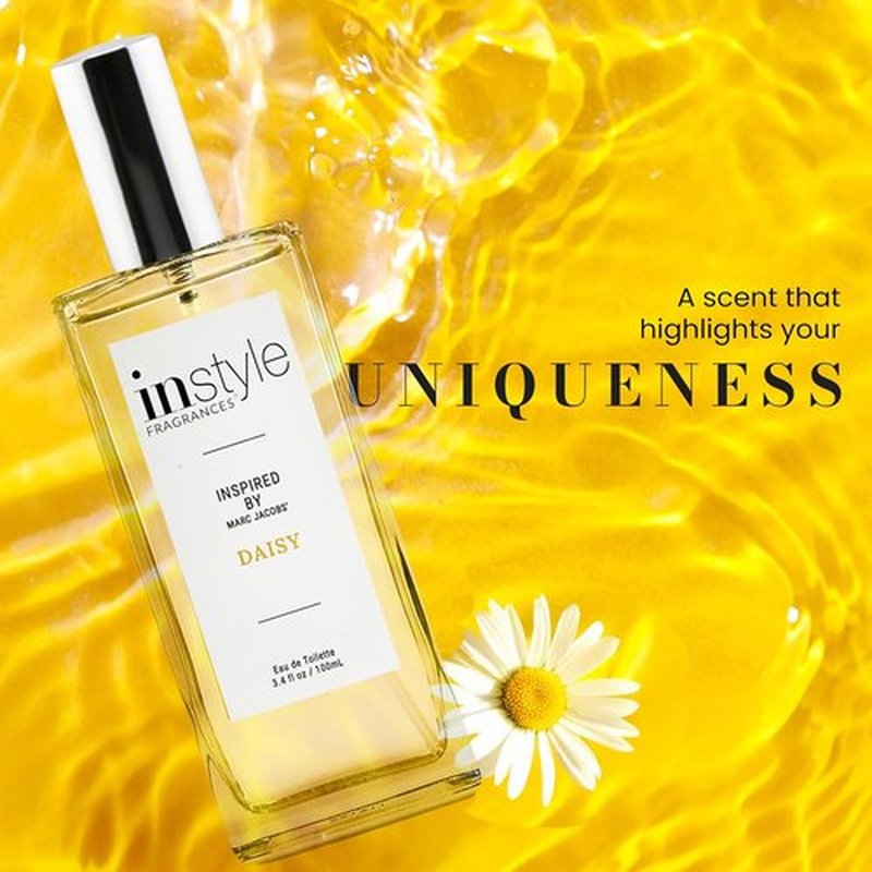Instyle Fragrances Daisy Inspired Women's Eau de Toilette - Clean, Vegan, Paraben-Free | 3.4 Fl Oz