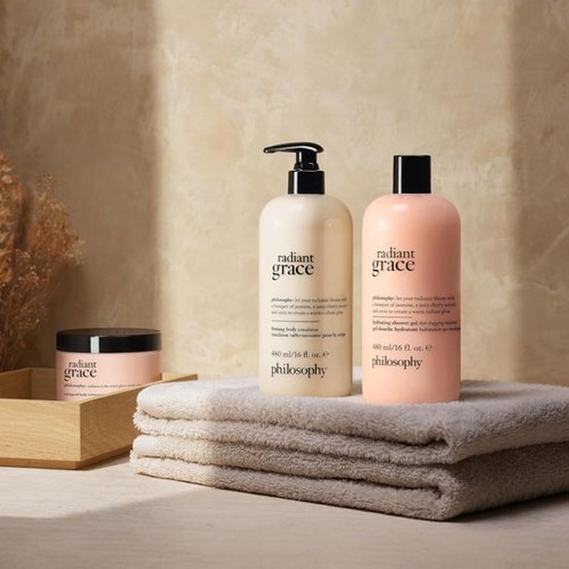 Philosophy Radiant Grace Firming Body Emulsion - Luxury Scented Lotion with Shea Butter - 16 Fl Oz