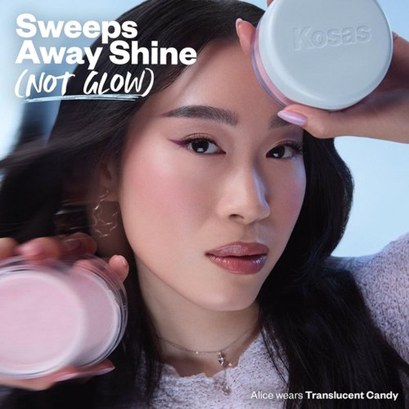 Kosas Cloud Set Loose Setting Powder – Talc-Free Translucent Face Powder for Oil Control, Ultra Sheer Pink