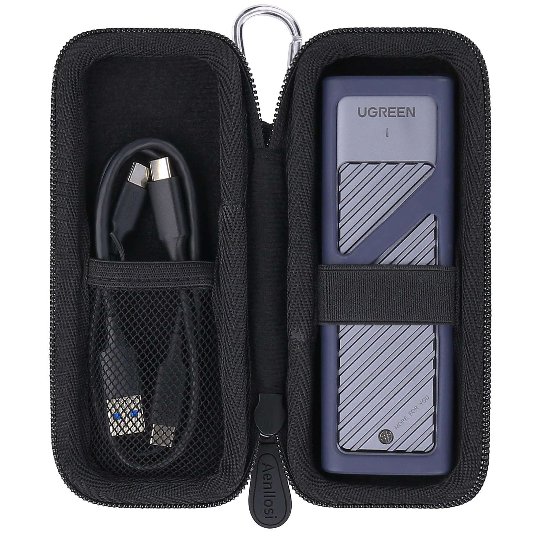 Aenllosi Hard Case Compatible with UGREEN NVMe and SATA M.2 Enclosure,Holder for NVMe SSD Enclosure(Case Only)