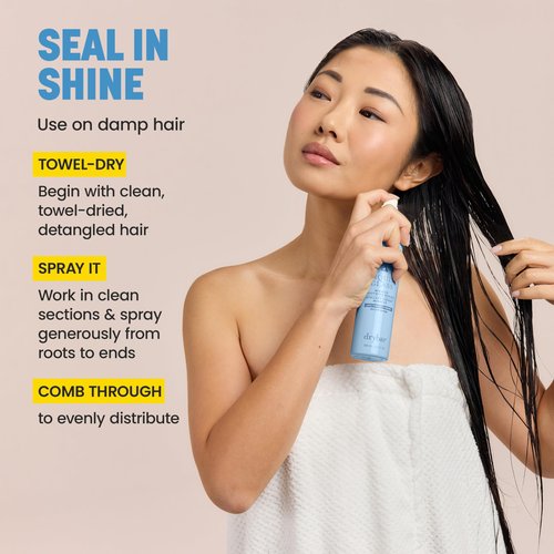 Drybar Liquid Glass Miracle Smoothing Sealant for Fine-Medium Hair - Travel Size | Heat Protectant for Hair, Lasts through 3 Washes for Long-Lasting Frizz Resistance and High-Shine Finish