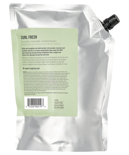 AG Care Curl Fresh Coconut Avocado Conditioner - Nourishing Formula for Curly Hair | 33.8 Fl Oz