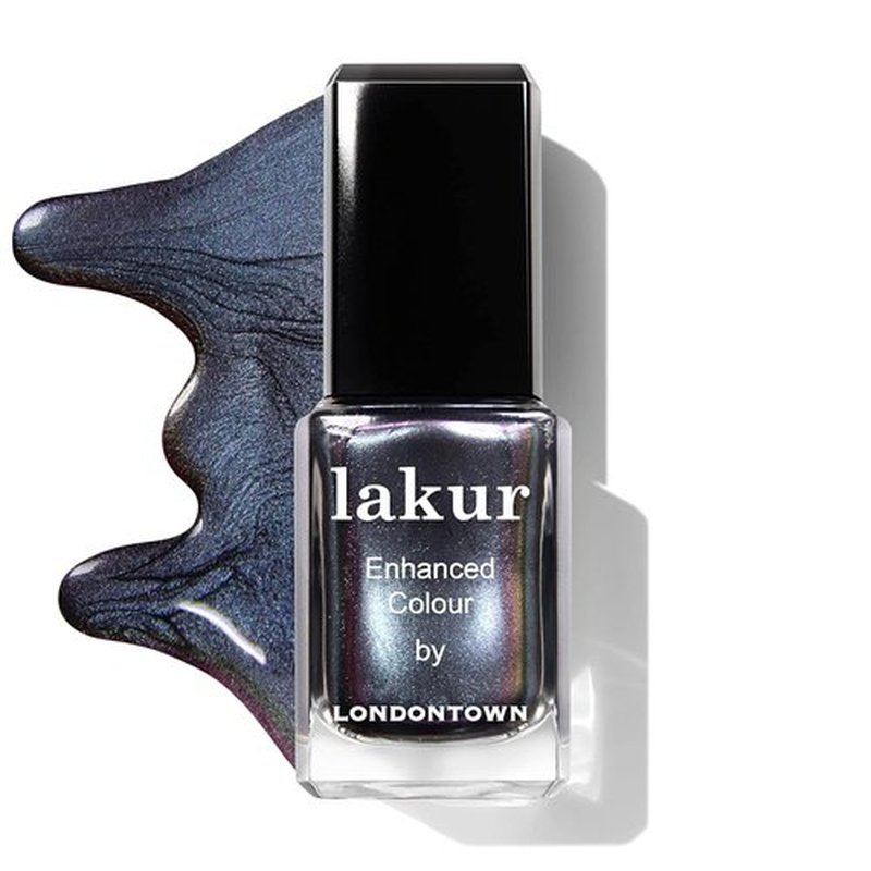 LONDONTOWN Lakur Nail Polish - Long-Lasting, Streak-Free Blue Color | 21+ Free Non-Toxic Vegan Formula, 0.4 Fl Oz
