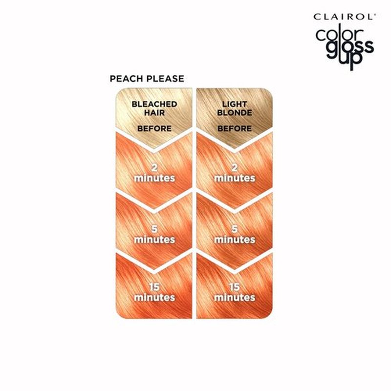 Clairol Color Gloss Up Temporary Hair Dye - Peach Please | Vibrant Color, Easy Application, 1 Pack