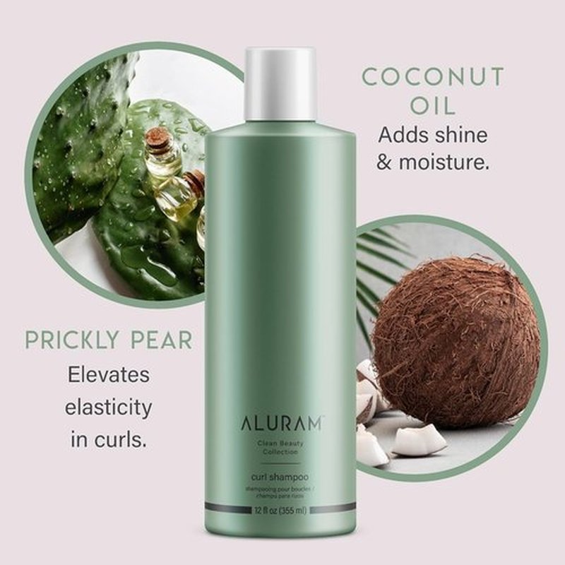 ALURAM Curl Shampoo - Lightweight Cleansing with Clarifying Coconut Water for Curly Hair