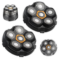 2 pcs 6 Blade Head Shaver Replacement Heads Compatible with Wyklaus Redbreak Detona DOAO Head Shaver