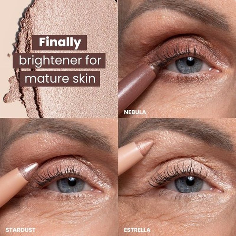 PRIME PROMETICS PrimeEyes Eye Brightener - Creamy Eye Shadow Sticks for Mature Women | Hypoallergenic, Long-Lasting, Water-Resistant (Nebula)