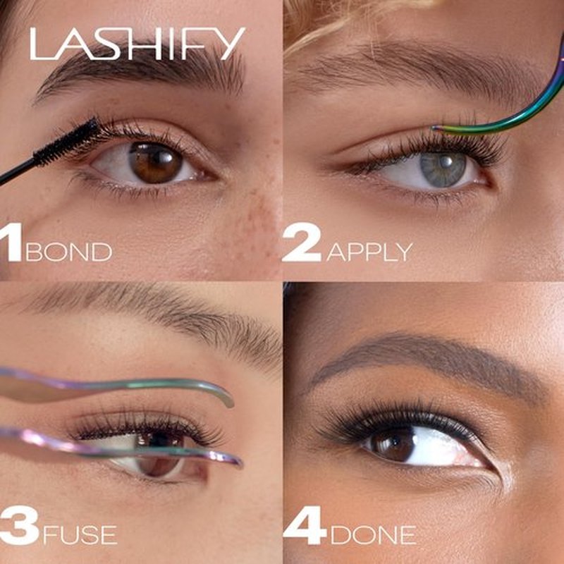 Lashify Plushy 12mm Gossamer Lashes in Black, Easy DIY False Lashes for a Voluminous Yet Still Natural Look