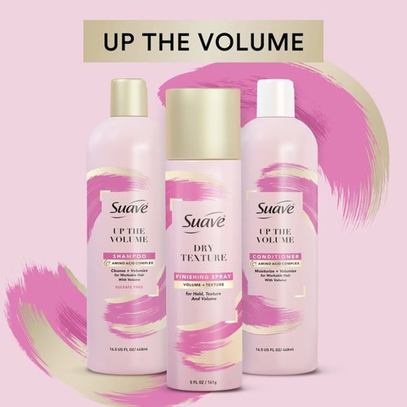 Suave Pink Up The Volume Volumizing Conditioner For Volumized Hair Volumizing Volume Conditioner With Amino Acid Complex 16.5oz