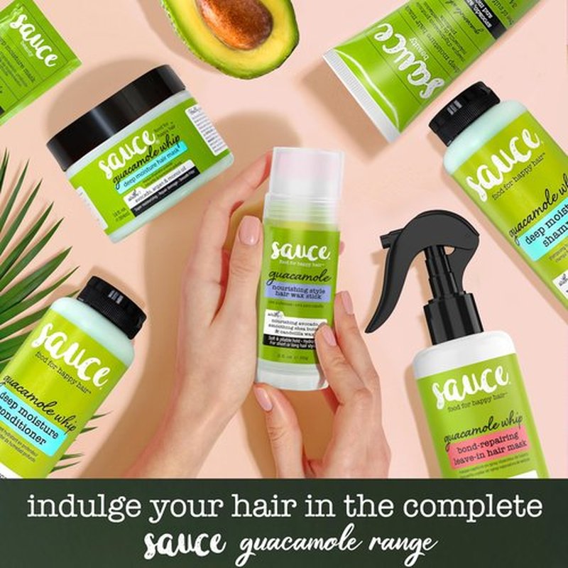 SAUCE BEAUTY Guacamole Whip Shampoo (10.5 Fl Oz) Deep Moisture Shampoo with Shea Butter and Avocado, Argan, Monoi & Coconut Oils, Frizz Control and Hair Repair Formula For All Hair Types
