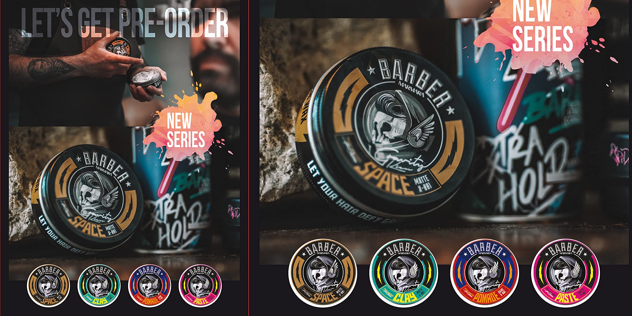 barber marmara Space Wax Series 100ml (Clay)