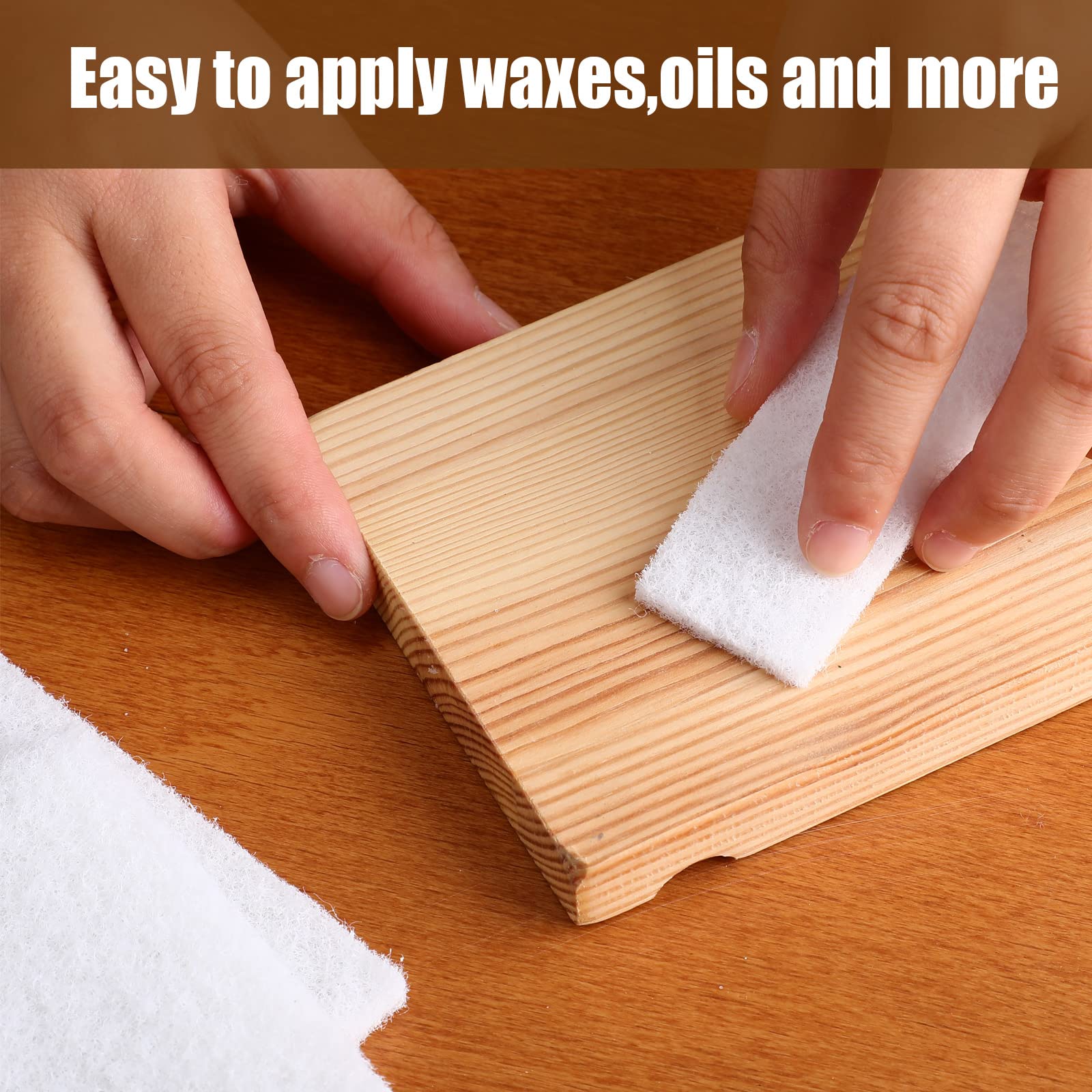 20 Pieces White Scrubbing Pad Non Scratch Scouring Pads Non Woven Scouring Sponge Multipurpose Abrasive Multi Surface Scrubber for Cleaning Polishing Home(4 x 6 Pulgadas)