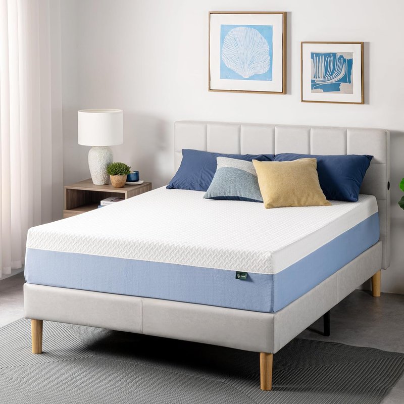 Zinus 12 Inch King Cooling Memory Foam Mattress - Fiberglass Free, Medium Feel, Breathable Design