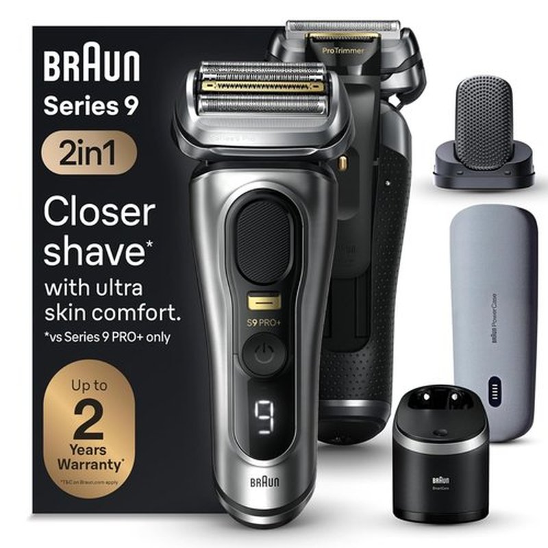 Braun Series 9 PRO+ Electric Shaver - 5 Pro Shave Elements & ProComfort Head | SmartCare Center Included