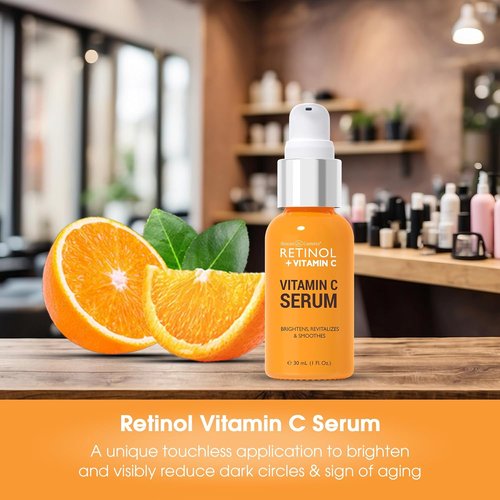LIVAURA Retinol + Vitamin C Face Serum - Anti-Aging Formula for Even Skin Tone & Radiance | 1 FL. Oz
