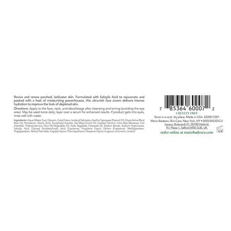 Mario Badescu Face Cream - Salicylic Acid & Rice Bran Oil for Gentle Exfoliation | 1 Oz