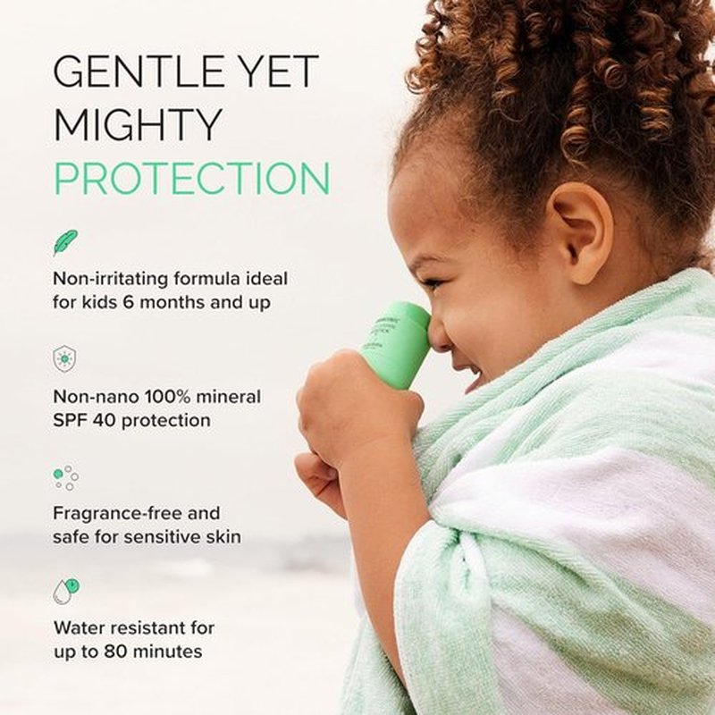 MDSolarSciences Mineral KidStick SPF 40 - Gentle, Fragrance-Free Sunscreen Stick for Kids | 0.6 oz